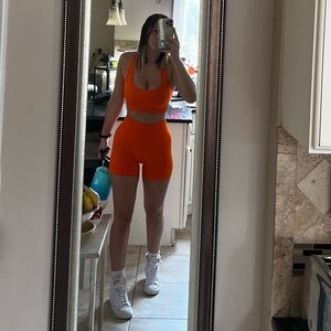 SHEIN Orange Workout Set